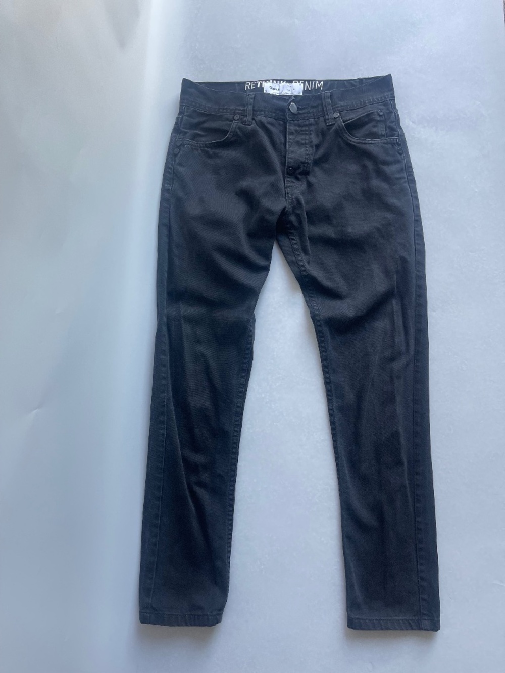 ORISUE Rethink Denim Black Slim Jeans Men’s 30x32 Button Fly Y2K Streetwear